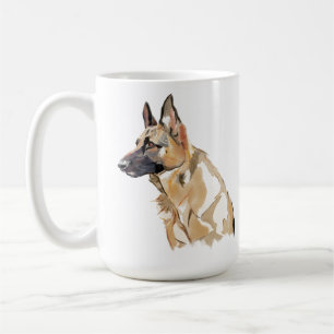 Caneca de Café Latte Pastor Alemão - Xícara de Caf