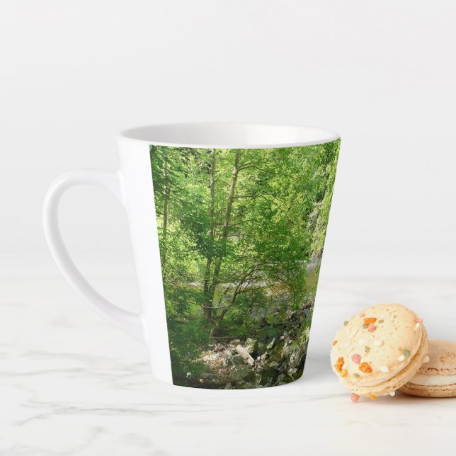 Caneca De Café Latte Patapsco River View Maryland - Fotografia Natural (In Situ)