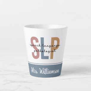 Caneca De Café Latte Patologista Personalizado de Linguagem SLP