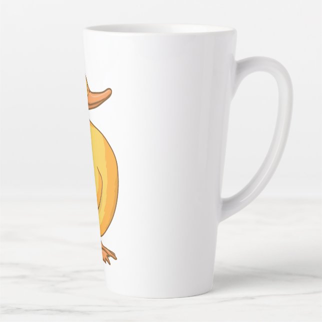 Caneca De Café Latte patos, pássaros, patinhos (Direita)