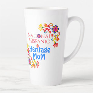 Caneca De Café Latte Patrimônio Nacional Hispânico Mês   Mãe Orgulhosa