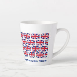 Caneca De Café Latte Patriotic Union Jack UK Flag Hospitalidade
