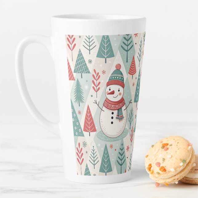 Caneca De Café Latte Pattern Christmas Scandinavian (In Situ)