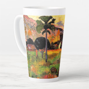 Caneca De Café Latte Paul Gauguin, famoso quadro, venha aqui.