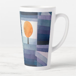 Caneca De Café Latte Paul Klee Precursor do Outono Azul Moderno Abstrat