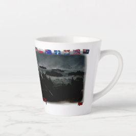 Caneca De Café Latte Paul Verlaine's Poem on a White Ceramic Coffee