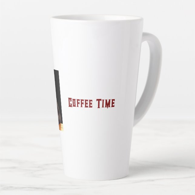 Caneca De Café Latte Pausa para Café do Panda (Ângulo direito)