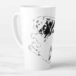 Caneca De Café Latte Pausa Redonda, Linhas Suaves