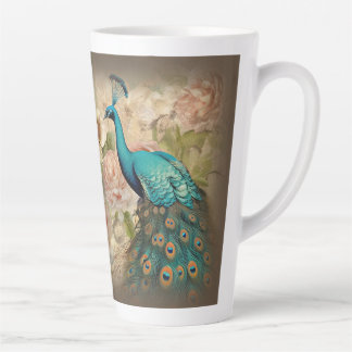 Caneca De Café Latte Pavão (diário correspondente disponível)