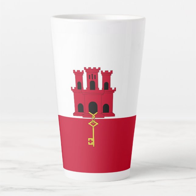 Caneca De Café Latte pavilhão de Gibraltar (Frente)