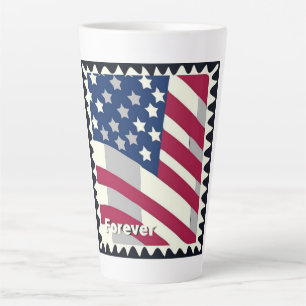 CANECA DE CAFÉ LATTE PAVILHÃO DOS ESTADOS UNIDOS DA AMÉRICA PARA SEMPRE