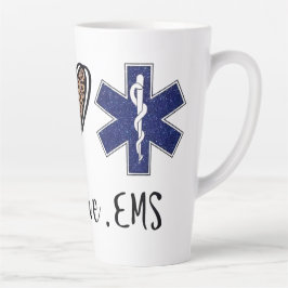 Caneca De Café Latte Paz - Amor - EMS