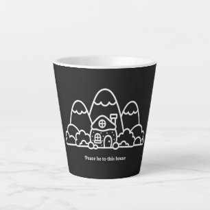 Caneca De Café Latte Paz seja nesta Casa Presentes de Aquecimento da