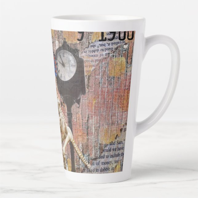 Caneca De Café Latte PC2507 - T-Rex Butterfly (Direita)