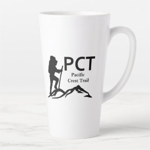 Caneca De Café Latte PCT - Trilha de repouso do Pacífico