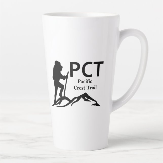 Caneca De Café Latte PCT - Trilha de repouso do Pacífico (Direita)