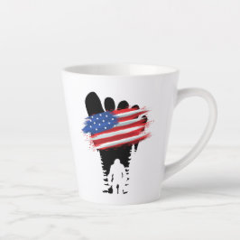 Caneca De Café Latte Pé Grande 4 de julho.b