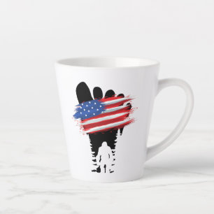 Caneca De Café Latte Pé Grande 4 de julho.b