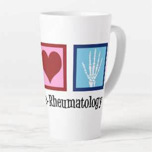 Caneca De Café Latte Peace Love Rheumatology