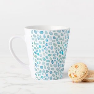 Caneca De Café Latte Pebble Sea Pintura Do Oceano Oceânico