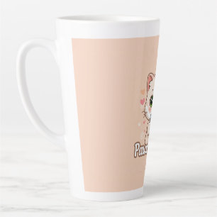 Caneca De Café Latte Peças, Corações E Café Quente: O Gatinho Kawaii