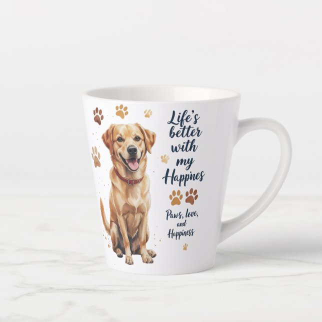 Caneca De Café Latte Peças de alegria Latte Mug (Direita)