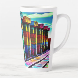 Caneca De Café Latte Pedras Psicodélicas