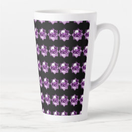 Caneca De Café Latte pedras roxas