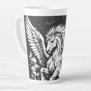 Caneca De Café Latte Pégaso — Arauto Alado da Tempestade