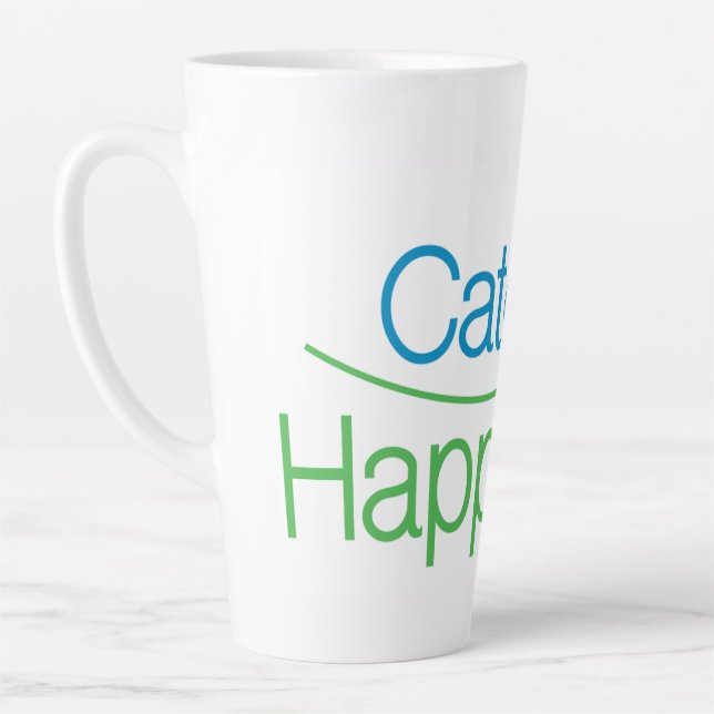 Caneca De Café Latte Pegue a Felicidade nos seus momentos! (Esquerda)