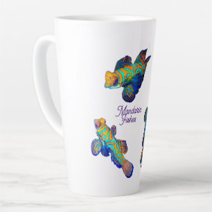 Caneca De Café Latte Peixes Mandarin