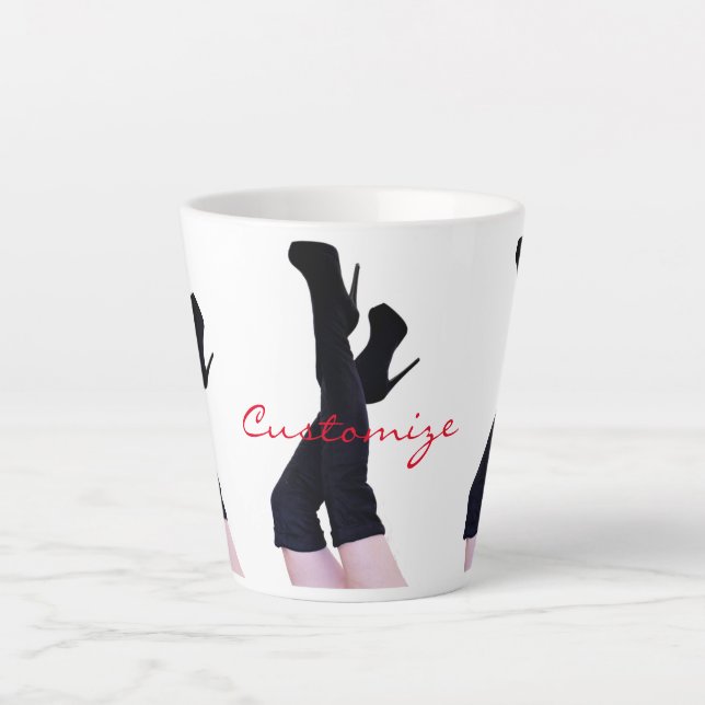Caneca De Café Latte Pele Preta Boot Thunder_Cove (Frente)