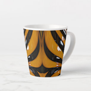 Caneca De Café Latte Pelo de Tigre Caprichoso
