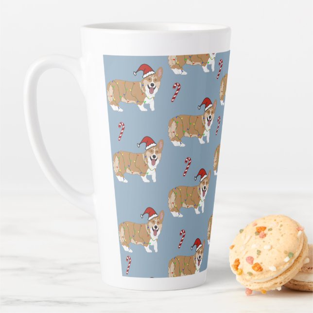 Caneca De Café Latte Pembroke de Natal Welsh Corgi (In Situ)