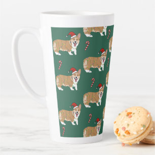 Caneca De Café Latte Pembroke de Natal Welsh Corgi