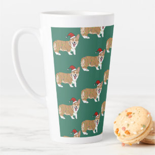 Caneca De Café Latte Pembroke de Natal Welsh Corgi