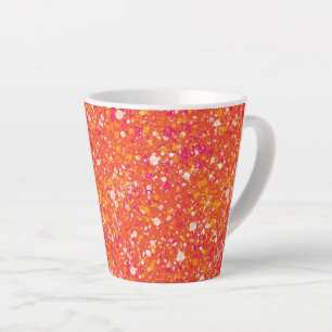 Caneca De Café Latte Penelope Splatter Orange Artístico