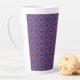 Caneca De Café Latte Pentas On Purple