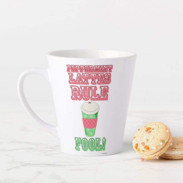 Caneca De Café Latte Peppermint Latte Funny Cute Cartoon Slogan (In Situ)
