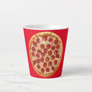 Caneca De Café Latte Pepperoni Pizza Thunder_Cove