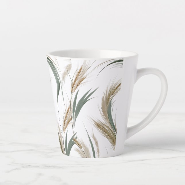 Caneca De Café Latte Pequena lata de 12oz | Estilo mínimo de estabeleci (Direita)
