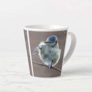 Caneca De Café Latte Pequenas Aves Colidem Lata
