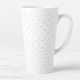 Caneca De Café Latte Pequenas cinzas escuras, além de sinais e pontos d