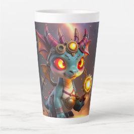 Caneca De Café Latte Pequeno Dragão, Muita Energia – O Ember Clockling