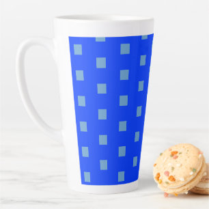 Caneca De Café Latte Pequeno Padrão Azul Lata Grande