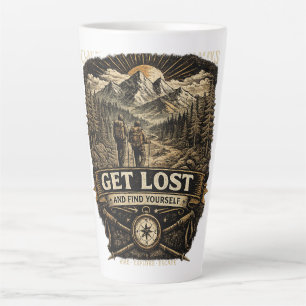 Caneca De Café Latte Perca-se e Encontre-se