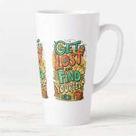 Caneca De Café Latte Perca-se e Encontre-se