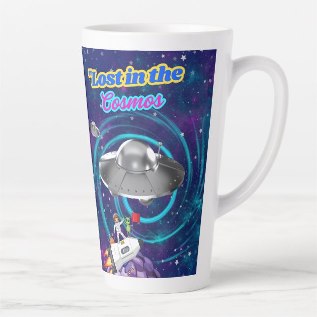 CANECA DE CAFÉ LATTE PERDIDO NO COSMOS (Direita)
