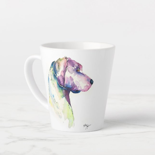 Caneca De Café Latte Perfil de Puppy (Ângulo esquerdo)