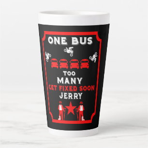 Caneca De Café Latte Perna Quebrada Engraçada Fica Bem